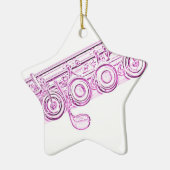 ピンクのフルートのオーナメント セラミックオーナメント (左)