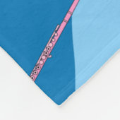 ピンクのフルート模様 フリースブランケット (角)