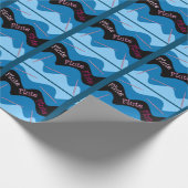 ピンクのフルート模様 ラッピングペーパー (角)