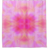 ピンクのフレア シャワーカーテン (正面)