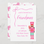 ピンクのフレンズマス 招待状 (正面/裏面)