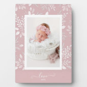 ピンクのフレームレス写真立て フォトプラーク (正面)