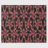 ピンクのフローティングフレーク ラッピングペーパー (フラット)