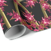 ピンクのフローティングフレーク ラッピングペーパー (ロールコーナー)