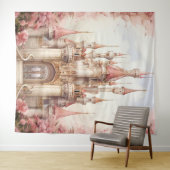 ピンクのフローラおとぎ話 タペストリー (インサイチュ(横))