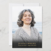 ピンクのフローラお祝いの生活葬儀の写真 招待状 (裏面)