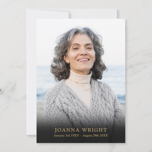 ピンクのフローラお祝いの生活葬儀の写真 招待状 (裏面)