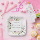 ピンクのフローラが明日のリハーサルを永遠に始める ペーパープレート (パーティー)