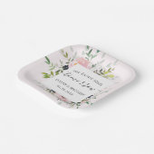 ピンクのフローラが明日のリハーサルを永遠に始める ペーパープレート (傾斜あり)