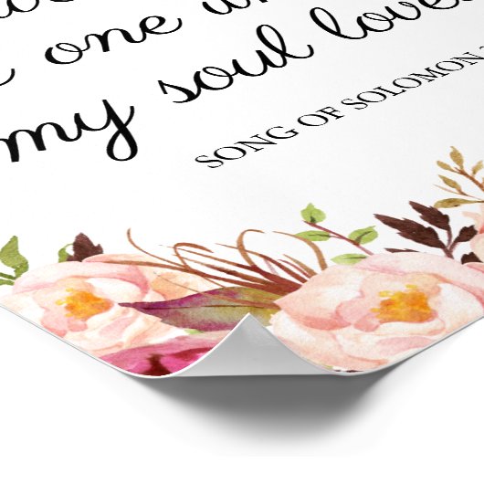 ピンクのフローラが私の魂の愛するものを見つけた ポスター (角)