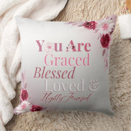 ピンクのフローラが賛美好まし感動的い クッション