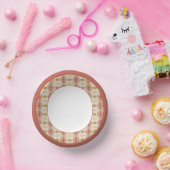 ピンクのフローラとクリーム ペーパーボウル (パーティー)