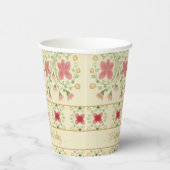 ピンクのフローラとクリーム 紙コップ (右)
