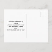 ピンクのフローラとダイヤモンドティアラプリンセス誕生日 インビテーションポストカード (裏面)