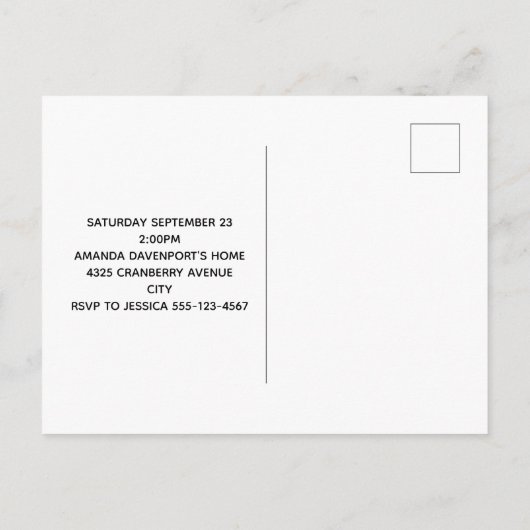 ピンクのフローラとダイヤモンドティアラプリンセス誕生日 インビテーションポストカード