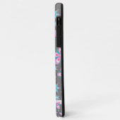 ピンクのフローラと茶色のアクセント Case-Mate iPhoneケース (裏面/左)