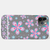 ピンクのフローラと茶色のアクセント Case-Mate iPhoneケース (裏面(横))
