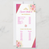 ピンクのフローラと金ゴールドキンセアニラのイベント順 (裏面)