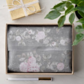 ピンクのフローラのグレーシート 薄葉紙 (ギフト)