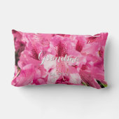 ピンクのフローラのパーソナライズされた至福 – Mother's Day ランバークッション (裏面)