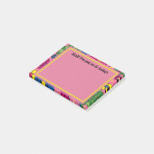 ピンクのフローラの一覧パーソナライズされた ポストイット (アングル)