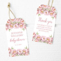 ピンクのフローラの女の子の感謝していシャワーあなたがギフトラベル
