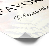 ピンクのフローラの好意ブライダルシャワー記号 ポスター (角)