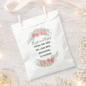 ピンクのフローラの抱擁とミセス結婚ズのキス フェイバーバッグ (クリップ留めされた状態)