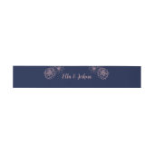 ピンクのフローラの結婚輪郭 招待状ベリーバンド (フラット)