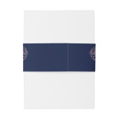 ピンクのフローラの結婚輪郭 招待状ベリーバンド (裏面例)