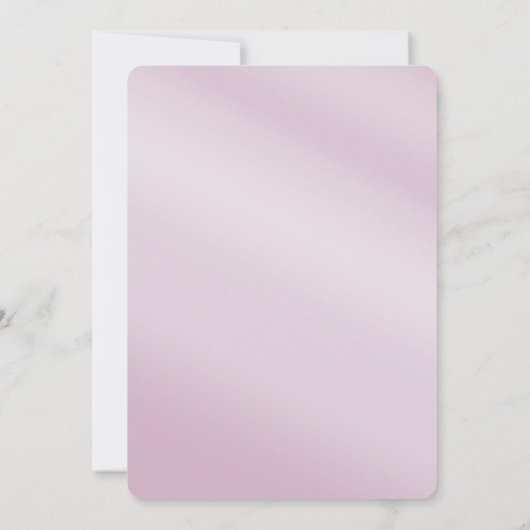 ピンクのフローラの葉が日付を保存 セーブザデート (裏面)