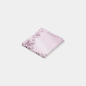 ピンクのフローラの葉に関する注意 ポストイット (アングル)