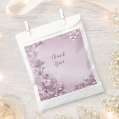 ピンクのフローラの葉のお気に入りバッグ フェイバーバッグ (クリップ留めされた状態)