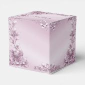 ピンクのフローラの葉のお気に入り フェイバーボックス (裏面サイド)