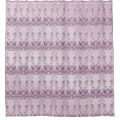 ピンクのフローラの葉のシャワーカーテン シャワーカーテン (正面)