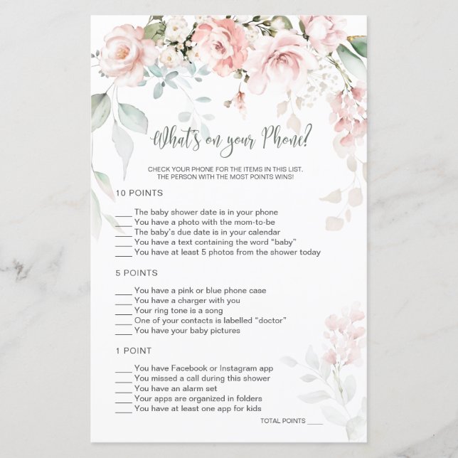 ピンクのフローラの葉のベビーあなたの携帯ゲームの何 (正面)