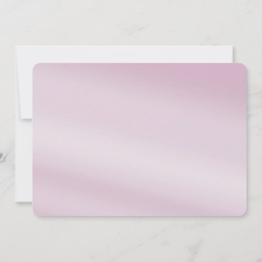 ピンクのフローラの葉は日付カードを保存 セーブザデート (裏面)