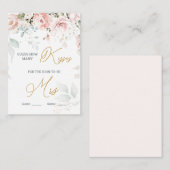 ピンクのフローラの葉瓶のキス数 エンクロージャーカード (正面/裏面)