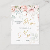 ピンクのフローラの葉瓶のキス数 エンクロージャーカード (正面)