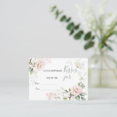 ピンクのフローラの葉瓶のキス数 プレイスカード (スタンド正面)