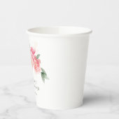 ピンクのフローラの赤ちゃんシャワー 紙コップ (左)
