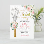ピンクのフローラはすぐにウィスクされる遠くにブライダルシャワー 招待状 (スタンド正面)
