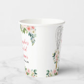 ピンクのフローラはすぐにウィスクされる遠くにブライダルシャワー 紙コップ (左)