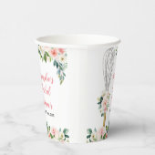 ピンクのフローラはすぐにウィスクされる遠くにブライダルシャワー 紙コップ (右)