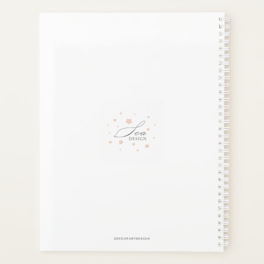 ピンクのフローラはイザヤではなく恐れ41:10聖書の聖句 プランナー手帳 (裏面)