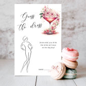 ピンクのフローラはドレスのブライダルシャワーゲームを推測