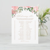 ピンクのフローラはママではなく赤ちゃんシャワーのゲーム 招待状 (スタンド正面)