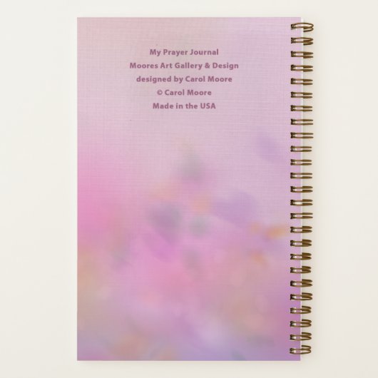 ピンクのフローラは主の祈りの言葉ジャーナルに信頼 ノートブック (裏面)