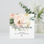 ピンクのフローラは私の花嫁の要求になる カード (スタンド正面)