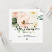 ピンクのフローラは私の花嫁の要求になる カード (正面/裏面インサイチュ)